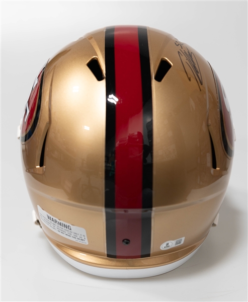 Patrick Willis Autographed/Signed Full Size San Francisco 49er Riddell Replica Helmet Beckett/BAS Witnessed Sticker of Authenticity!