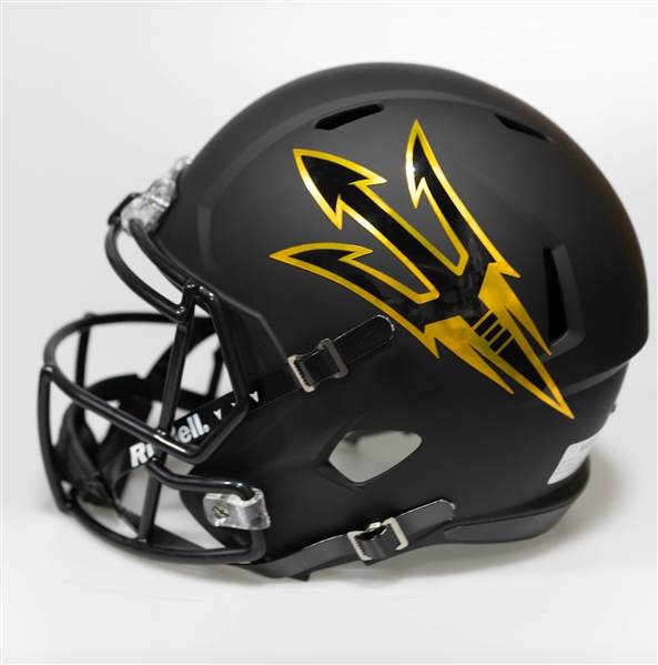 Jake Plummer Autographed/Signed Full Size Arizona State Sun Devil Matte Black Riddell Helmet - Beckett/BAS Witnessed Sticker of Authenticity!