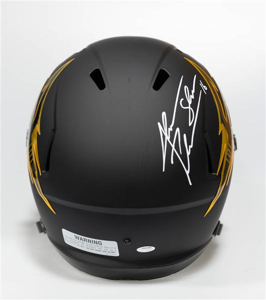 Jake Plummer Autographed/Signed Full Size Arizona State Sun Devil Matte Black Riddell Helmet - Beckett/BAS Witnessed Sticker of Authenticity!