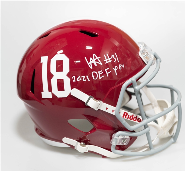 Will Anderson Autographed/Signed Full Size Alabama Crimson Tide Riddell Helmet Beckett/BAS Witnessed Sticker of Authenticity!