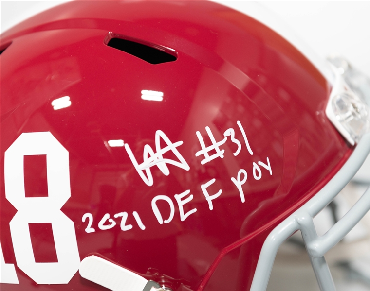 Will Anderson Autographed/Signed Full Size Alabama Crimson Tide Riddell Helmet Beckett/BAS Witnessed Sticker of Authenticity!