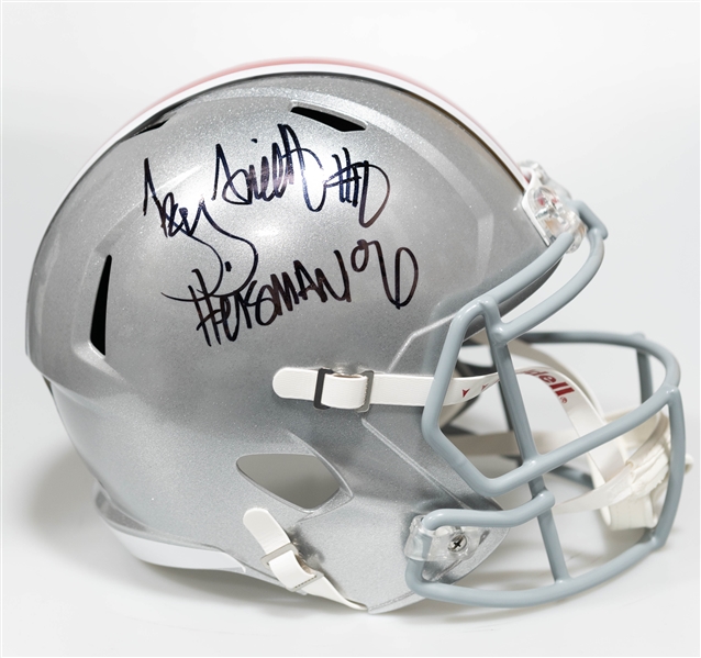 Troy Smith Autographed/Signed Full Size Ohio State Buckeyes Riddell Helmet - Beckett/BAS Witnessed Sticker of Authenticity!