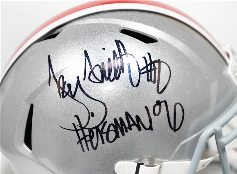 Troy Smith Autographed/Signed Full Size Ohio State Buckeyes Riddell Helmet - Beckett/BAS Witnessed Sticker of Authenticity!