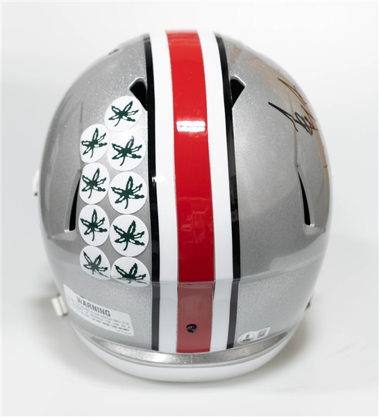 Troy Smith Autographed/Signed Full Size Ohio State Buckeyes Riddell Helmet - Beckett/BAS Witnessed Sticker of Authenticity!