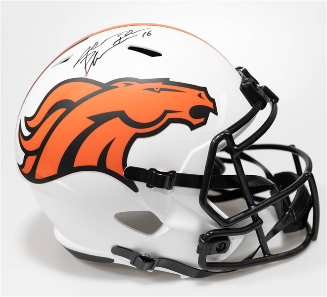 Jake Plummer Autographed/Signed Full Size Denver Broncos Lunar Full Size Speed Replica Helmet - Schwartz Sports Certification of Authenticity!