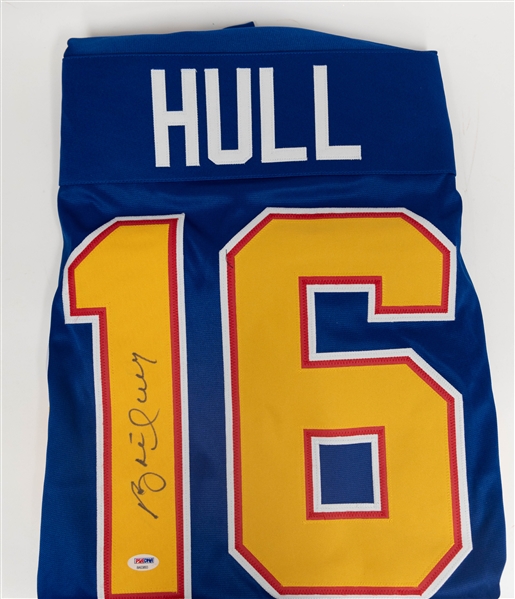 Lot of (2) Autographed/Signed Hockey Jerseys inc. Brett Hull St. Louis Blues - PSA/DNA Certification