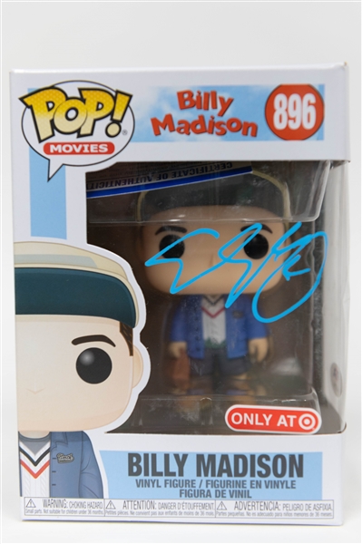 Signed Funko Pop Lot - Adam Sandler (Billy Madison Target Exclusive - PSA/DNA COA) & Jesse Eisenberg (JSA COA)