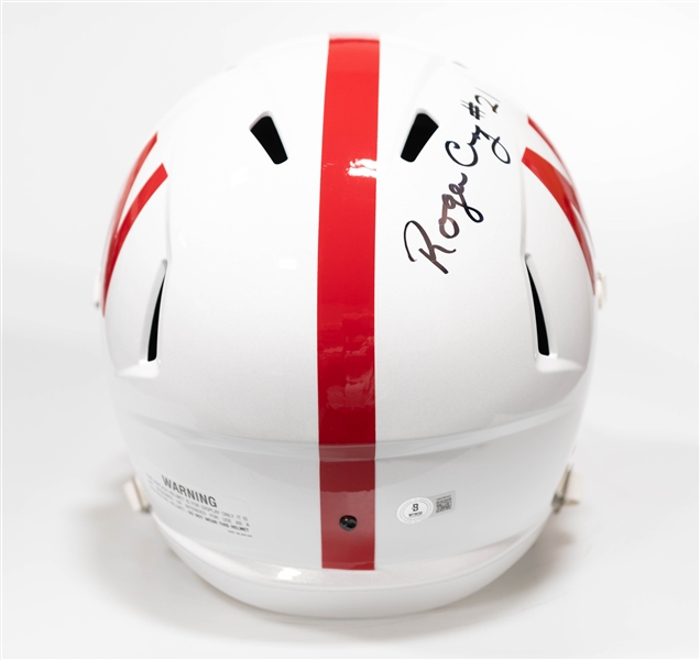 Roger Craig Autographed/Signed Full Size Nebraska Riddell Replica Helmet - Beckett/BAS Witnessed Sticker of Authenticity!