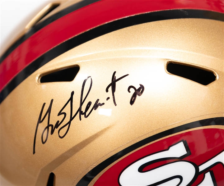 Garrison Hearst Autographed/Signed Full Size San Francisco 49ers Riddell Replica Helmet Beckett/BAS Witnessed Sticker of Authenticity!