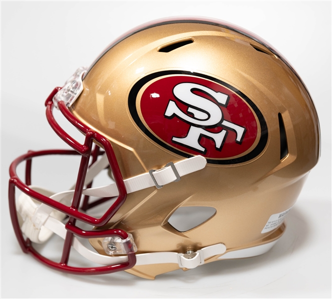 Garrison Hearst Autographed/Signed Full Size San Francisco 49ers Riddell Replica Helmet Beckett/BAS Witnessed Sticker of Authenticity!