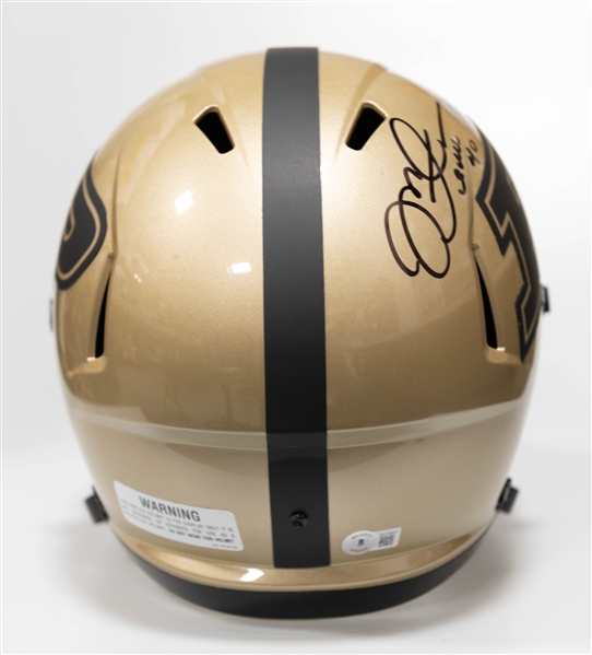 Mike Alstott Autographed/Signed Full Size Purdue Boiler Makers Riddell Replica Helmet - Beckett/BAS Witnessed Sticker of Authenticity!