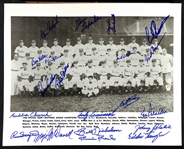 Philadelphia Phillies Signed 8x10 1950 NL Champion Team Photo (Autographed by Richie Ashburn, Robin Roberts, Curt Simmons, Andy Seminick, and more) - Beckett BAS Reviewed