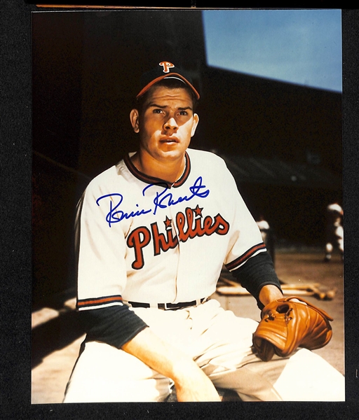 Lot of (9) 1950s Phillies Signed 8x10 Photos including (2) Robin Roberts, Ganny Hamner, Dal Ennis, and more (Beckett BAS Reviewed)