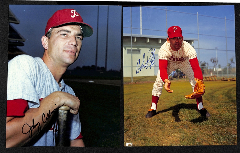 Lot of (11) 1950s-1960s Phillies Signed 8x10 Photos including Robin Roberts, Jim Bunning, Johnny Callison, and more (Beckett BAS Reviewed)