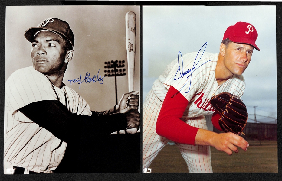 Lot of (11) 1950s-1960s Phillies Signed 8x10 Photos including Robin Roberts, Jim Bunning, Johnny Callison, and more (Beckett BAS Reviewed)