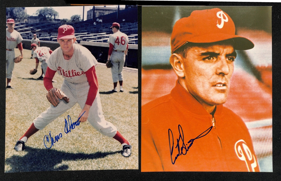 Lot of (11) 1950s-1960s Phillies Signed 8x10 Photos including Robin Roberts, Jim Bunning, Johnny Callison, and more (Beckett BAS Reviewed)