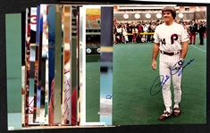 Lot of (27) 1980s Phillies Signed 8x10 Photos including Pete Rose, Steve Carlton, Mike Schmidt, Darren Daulton, and more (Beckett BAS Reviewed)