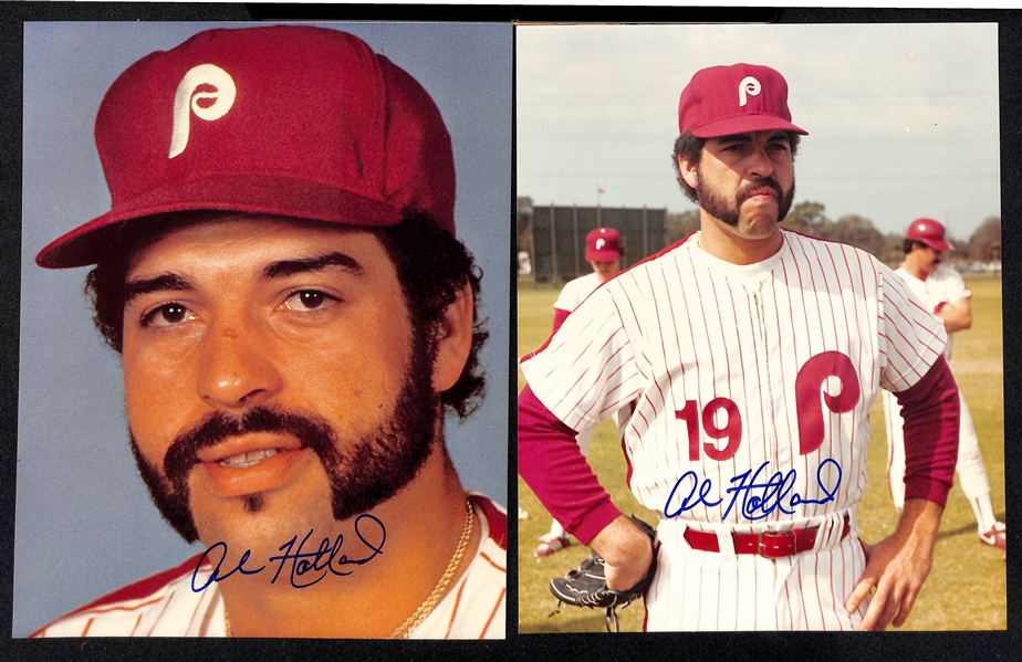 Lot of (27) 1980s Phillies Signed 8x10 Photos including Pete Rose, Steve Carlton, Mike Schmidt, Darren Daulton, and more (Beckett BAS Reviewed)