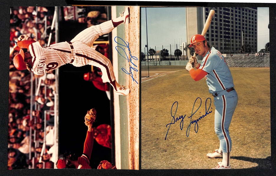 Lot of (27) 1980s Phillies Signed 8x10 Photos including Pete Rose, Steve Carlton, Mike Schmidt, Darren Daulton, and more (Beckett BAS Reviewed)