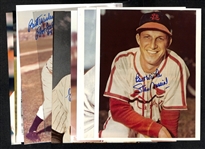 Lot of (11) Baseball Signed Photos including (2) Stan Musial, Tim Raines, Brooks Robinson, Bobby Shantz, and more (Beckett BAS Reviewed)