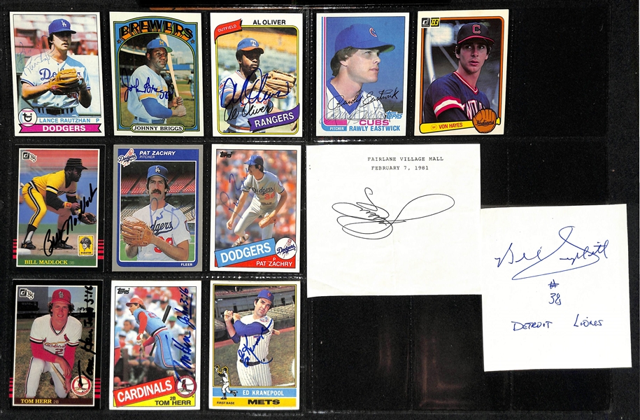 Lot of (75+) Mostly Baseball Signed Cards and Photos including Robin Roberts and more (Beckett BAS Reviewed)