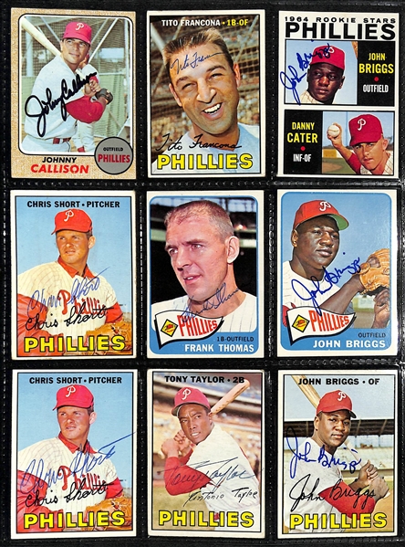 Lot of (27) Signed Phillies Cards and (75+) Phillies Postcard Photographs (Autographs of Larry Bowa, Greg Luzinski, Johnny Callison, and more) - Beckett BAS Reviewed