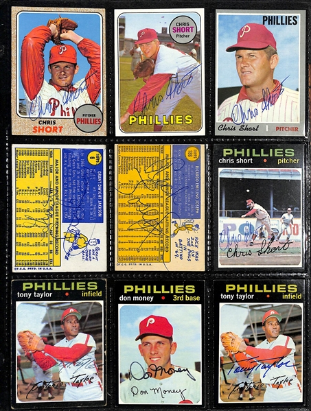 Lot of (27) Signed Phillies Cards and (75+) Phillies Postcard Photographs (Autographs of Larry Bowa, Greg Luzinski, Johnny Callison, and more) - Beckett BAS Reviewed