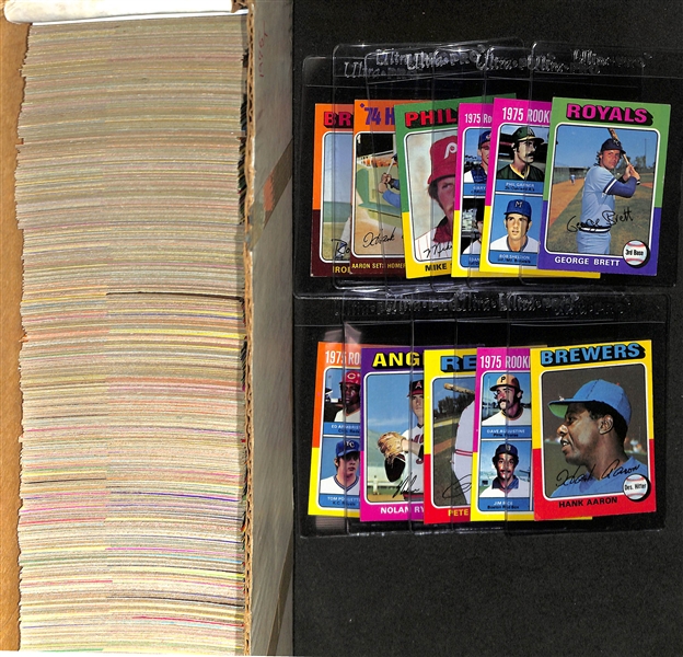 1975 Topps Baseball Complete Set with George Brett Rookie Card