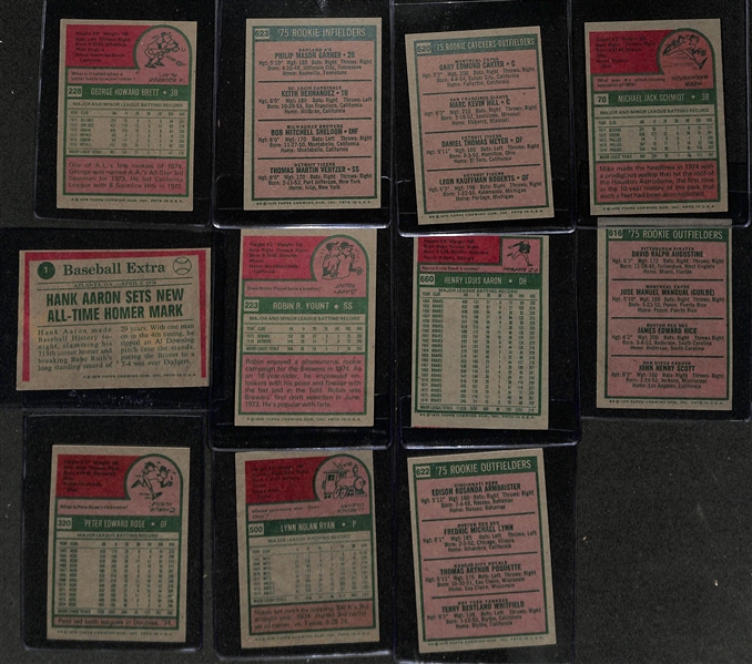 1975 Topps Baseball Complete Set with George Brett Rookie Card