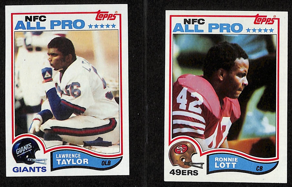 1982 Topps Football Complete Set with Taylor and Lott Rookie Cards