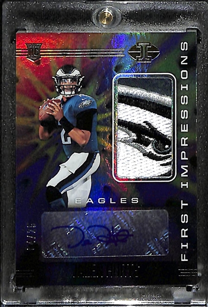 2020 Illusions Jalen Hurts Rookie Eagles Logo Patch Autograph (#/25) 