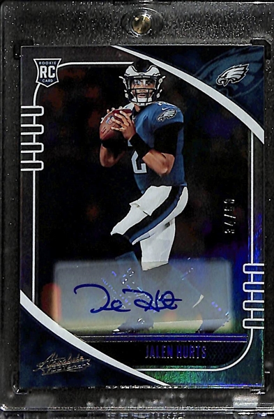 2020 Absolute Jalen Hurts Rookie Autograph Silver Foil (#/60)