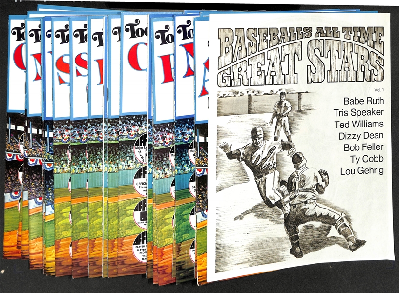 Lot of 1971 DELL Today's Baseball 24 Team Albums, All Star and All Time Greats Albums