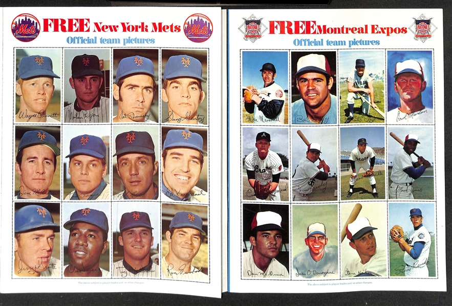 Lot of 1971 DELL Today's Baseball 24 Team Albums, All Star and All Time Greats Albums