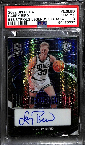 2022-23 Spectra Larry Bird Legends Autograph Asia Graded PSA 10