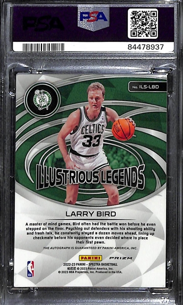 2022-23 Spectra Larry Bird Legends Autograph Asia Graded PSA 10