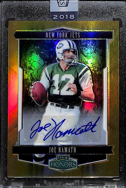 2018 Panini Honors Joe Namath Autograph Gold (#/15)