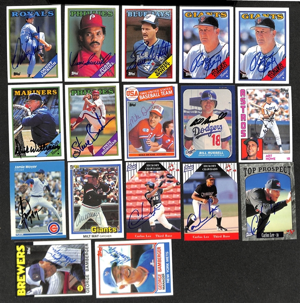 Lot of (700+) Signed Baseball Cards including Alan Trammell, Andre Dawson, Rollie Fingers, Kirk Gibson, and more (Beckett BAS Reviewed)