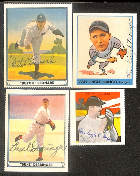 Lot of (21) Signed Old Timer Reprint Cards including (2) Hank Greenberg, (3) Carl Hubbell, Bobby Doerr, Vernon Gomez, Charlie Keller, and more (Beckett BAS Reviewed)