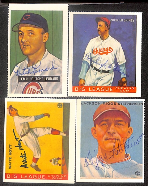 Lot of (21) Signed Old Timer Reprint Cards including (2) Hank Greenberg, (3) Carl Hubbell, Bobby Doerr, Vernon Gomez, Charlie Keller, and more (Beckett BAS Reviewed)