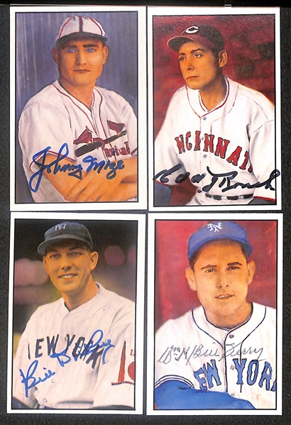 Lot of (25) Signed 1982 & 1983 Diamond Classics Cards including Carl Hubbell, Pee Wee Reese, Dom DiMaggio, Enos Slaughter, Johnny Mize, and more (Beckett BAS Reviewed)