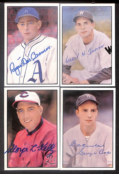 Lot of (25) Signed 1982 & 1983 Diamond Classics Cards including Carl Hubbell, Pee Wee Reese, Dom DiMaggio, Enos Slaughter, Johnny Mize, and more (Beckett BAS Reviewed)