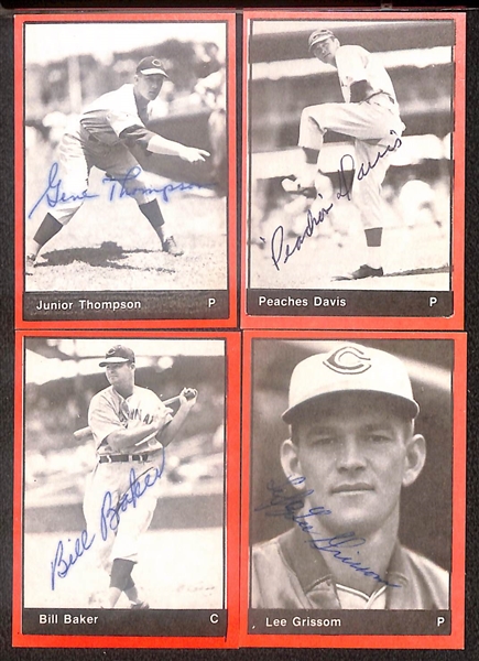 Lot of (25) Signed 1977 TCMA 1939-40 Reds Cards including Paul Derringer, Vince DiMaggio, Johnny Van Der Meer, Wally Berger, Dick West, Jim Weaver, and more (Beckett BAS Reviewed)