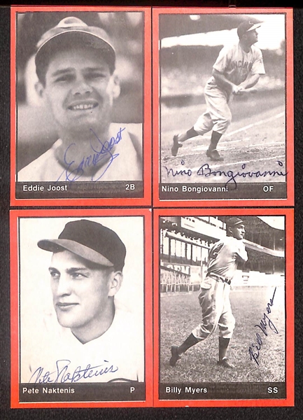 Lot of (25) Signed 1977 TCMA 1939-40 Reds Cards including Paul Derringer, Vince DiMaggio, Johnny Van Der Meer, Wally Berger, Dick West, Jim Weaver, and more (Beckett BAS Reviewed)