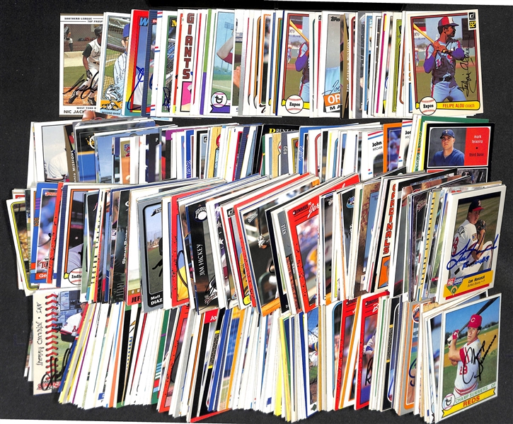 Lot of (700+) Signed Baseball Cards including Cliff Lee, Al Downing, Sparky Anderson, (2) Mark Fidrych, and more (Beckett BAS Reviewed)