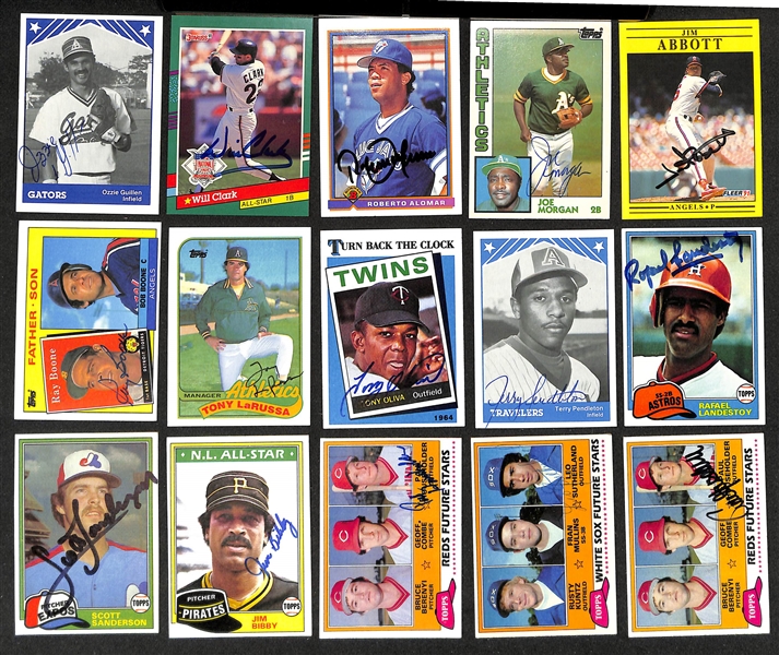 Lot of (700+) Signed Baseball Cards including (4) Fernando Valenzuela, Jim Kaat, Tito Francona, (3) Larry Bowa, and more (Beckett BAS Reviewed)