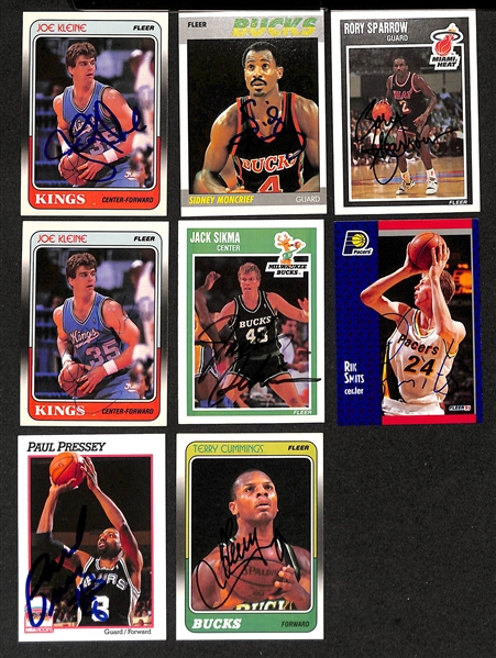 Lot of (85+) Signed Basketball Cards including Clyde Drexler, Steve Kerr, Kenny Smith, Danny Ainge, Jerry Sloan, and more (Beckett BAS Reviewed)