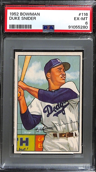 1952 Bowman Duke Snider #116 PSA 6