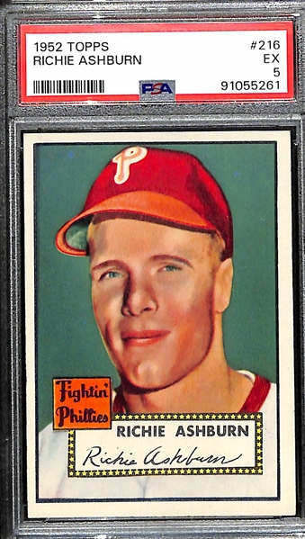 1952 Topps Richie Ashburn #216 PSA 5