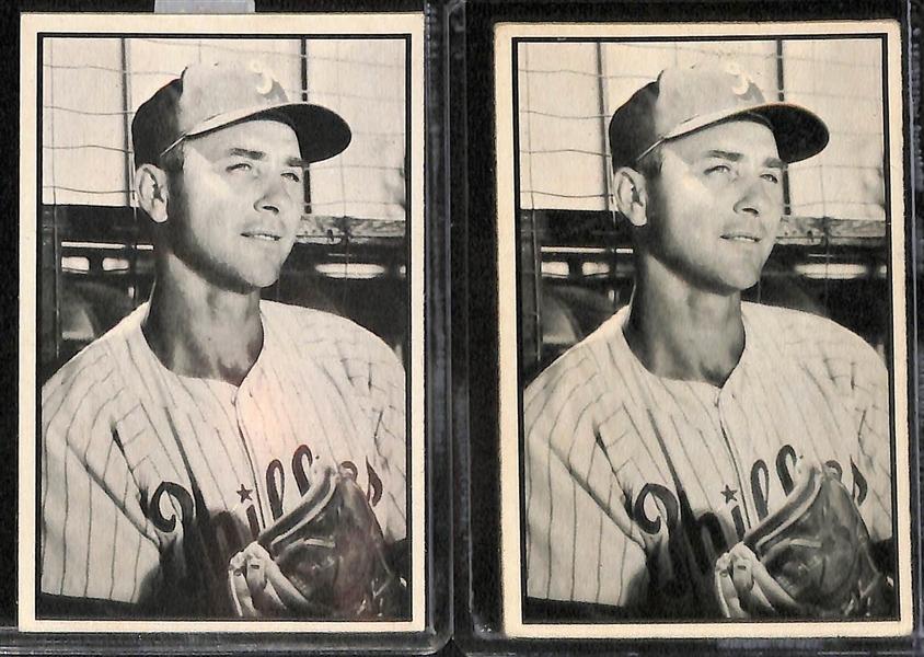 Lot of (19) 1953 Bowman Phillies Cards including Forrest Burgess, Granny Hamner, Curt Simmons, Connie Ryan, and more